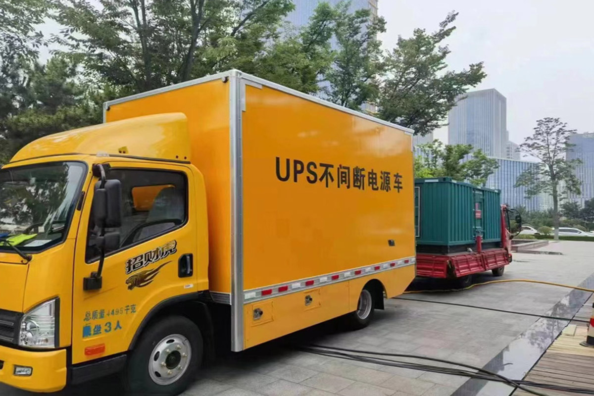 蚌山发电机租赁施工现场