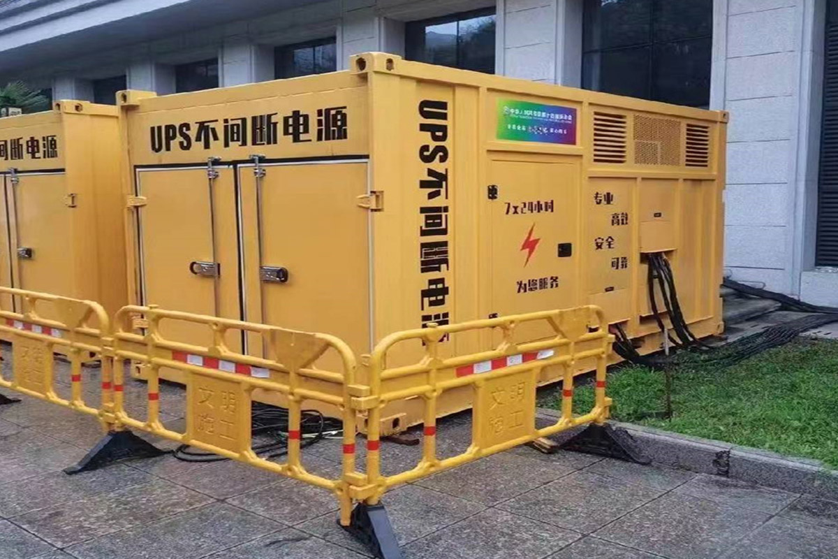 蚌山发电机租赁施工现场