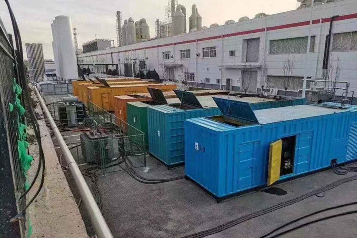蚌山发电机租赁施工现场